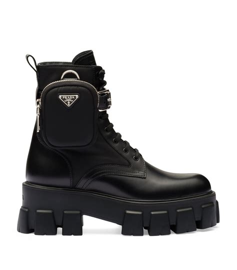 black prada boot|prada black boots with pouch.